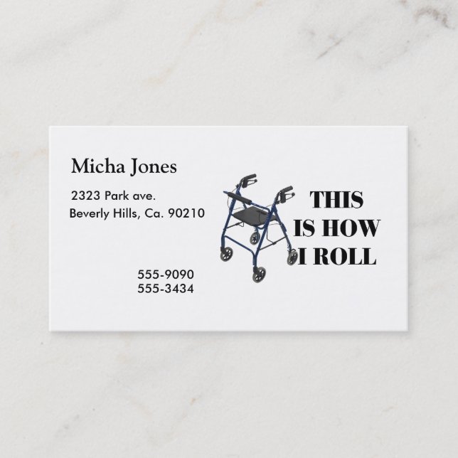 Detta är hur jag rullar fotgängare visitkort (Framsida)