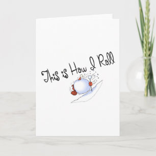 Detta är hur jag rullar kastar snöboll helgkort