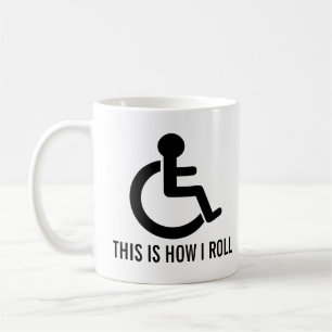 Detta är hur jag rullar rullstolen kaffemugg