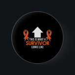 Detta är hur Survivor ser ut Leukemia Awareness Or Knapp<br><div class="desc">Detta är hur Survivor ser ut Leukemi Awareness Orange Graphic</div>