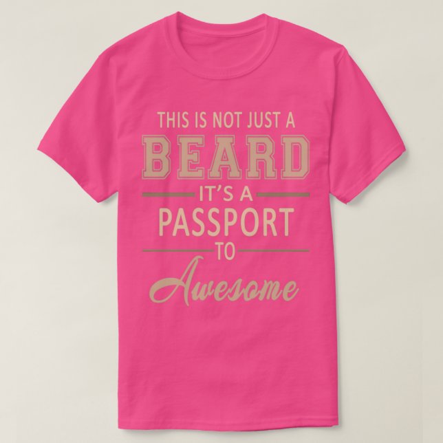 Detta är inte bara skägg passet till fantastisk 1 t shirt (Design framsida)