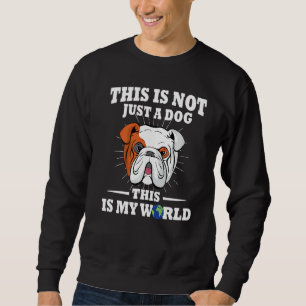 Detta är inte en Hund som min engelska världsbulld Lång Ärmad Tröja