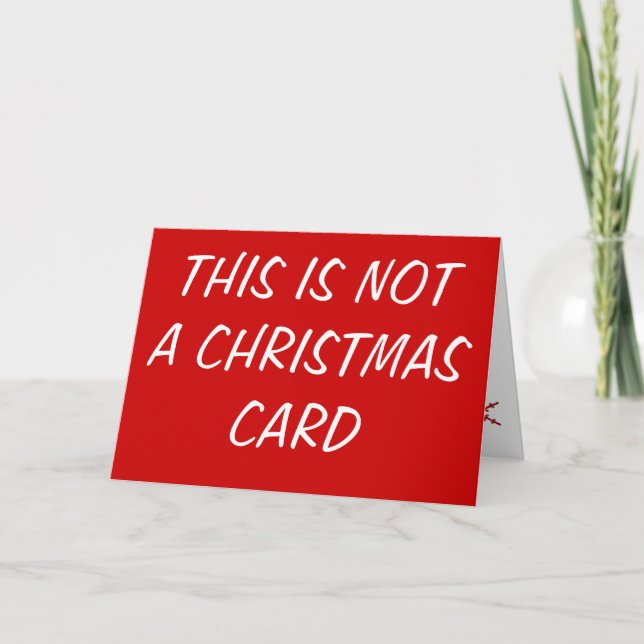 DETTA ÄR INTE ETT CHRISTMAS-KORT HELGKORT (Framsida)