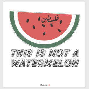 Detta är inte ett vattenmelon - Palestinas vattenm Klistermärken