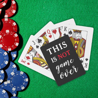 Detta Är Inte Game Over Roligt Citat Svart Casinokort