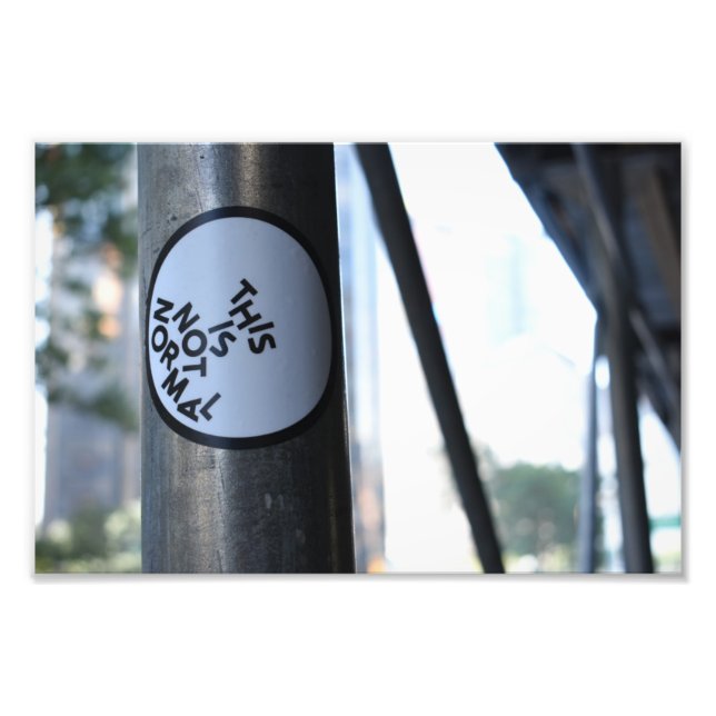 Detta är inte normal gatufotografi Graffiti NYC Fototryck (Framsidan)