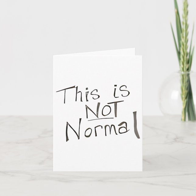 Detta är inte normalt - sos to world kort (Framsida)
