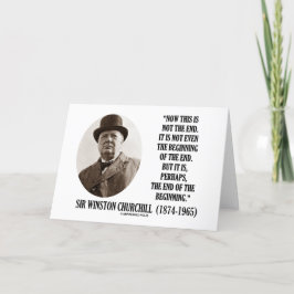 Detta är inte slutet (Winston Churchill-citatet) Kort