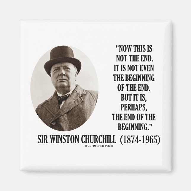 Detta är inte slutet (Winston Churchill-citatet) Magnet (Framsidan)