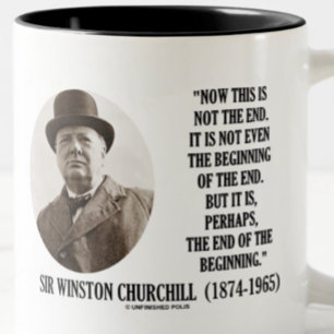 Detta är inte slutet (Winston Churchill-citatet) Två-Tonad Mugg