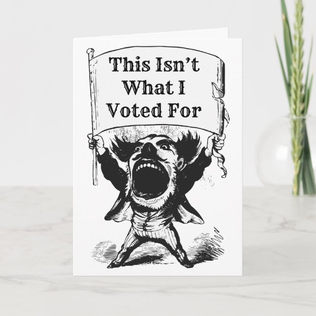 Detta är inte vad jag röstade för kort (Framsida)