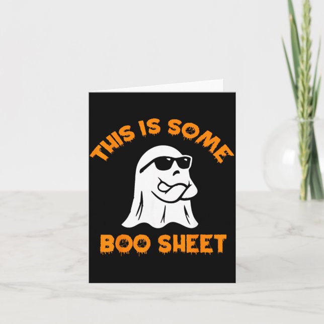 Detta Är Lite Boo-ark Cool Spöke Rolig Halloween Kort (Framsida)