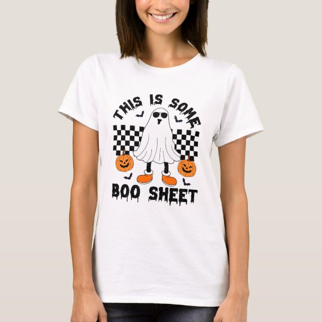 Detta Är Lite Boo-ark Cool Spöke Rolig Halloween  T Shirt (Framsida)