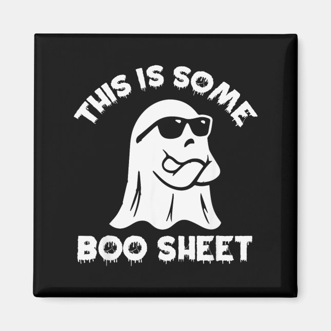 Detta Är Lite Boo-ark Ghost Roligt Retro Halloween Magnet (Framsidan)