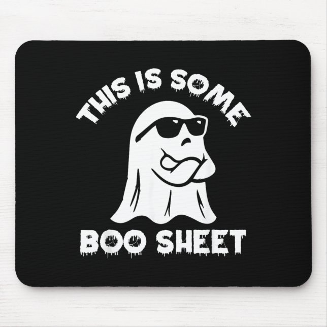Detta Är Lite Boo-ark Ghost Roligt Retro Halloween Musmatta (Framsidan)