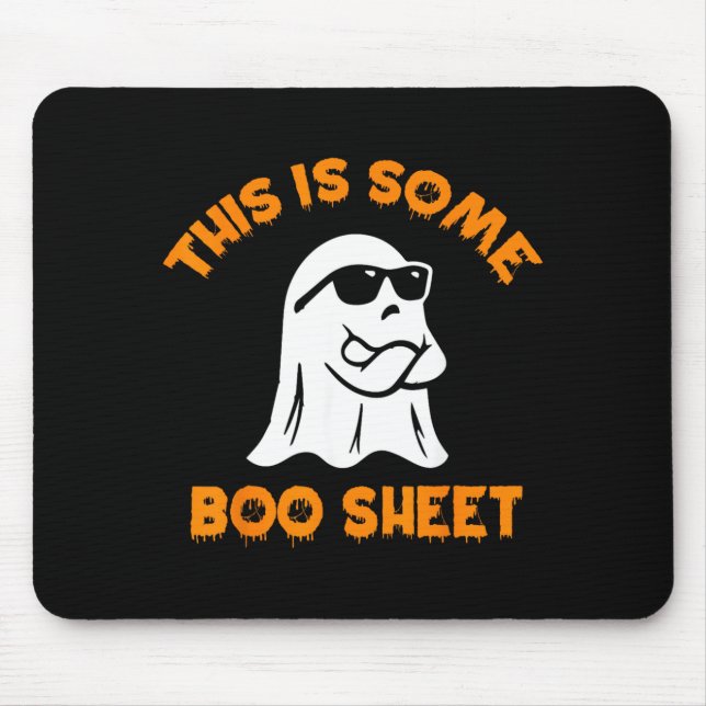 Detta Är Lite Boo-Blad Cool Spöke Rolig Halloween Musmatta (Framsidan)
