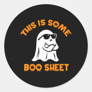Detta Är Lite Boo-Blad Cool Spöke Rolig Halloween Runt Klistermärke