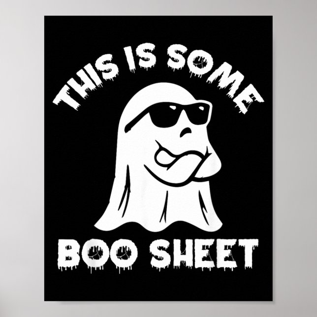 Detta Är Lite Boo-Blad Spöke Roligt Retro Hallowee Poster (Framsidan)