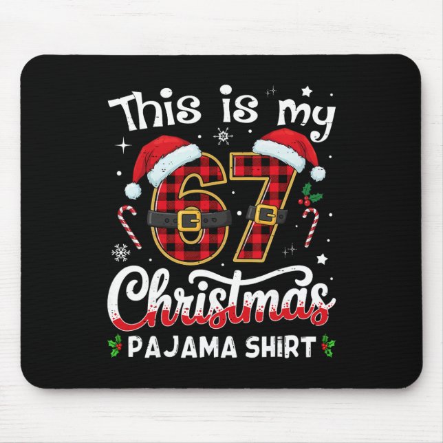 Detta Är Min 67 Jul Pyjamas 67 Meme Gen Alpha B Musmatta (Framsidan)