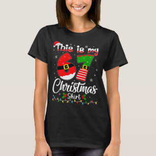 Detta Är Min 67 Jul Pyjamasas Roliga Xmas 6 7 Meme T Shirt