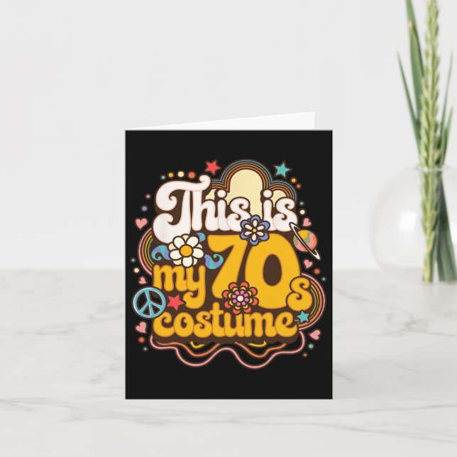 Detta är min 70-tals kostym tema fest hippie retro kort (Framsida)