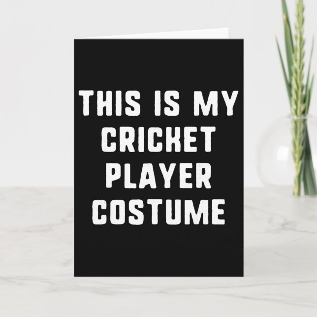Detta är min cricket-spelardräkt Halloween Enkel K Kort (Framsida)