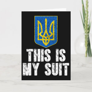Detta Är Min Dräkt Stöd Ukraina Trident Ukrainsk Kort