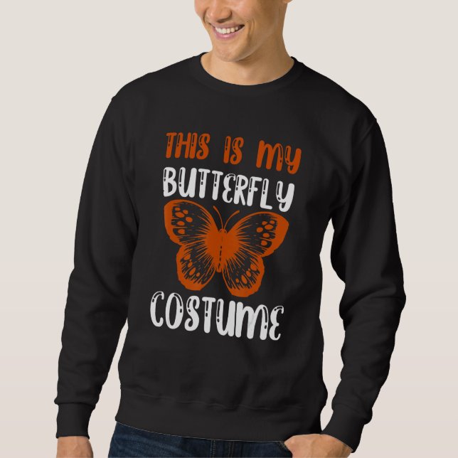 Detta är min fjärils Halloween-kostymparty-match Lång Ärmad Tröja (Framsida)