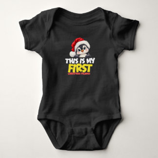 Detta Är Min Första Jul Pyjamas Barn T Shirt