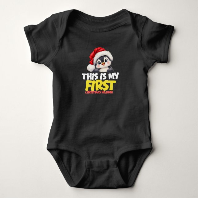 Detta Är Min Första Jul Pyjamas Barn  T Shirt (Framsida)