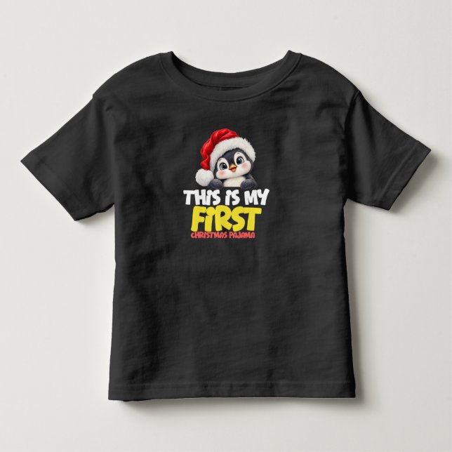 Detta Är Min Första Jul Pyjamas Barn  T Shirt (Framsida)