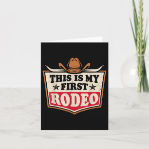 Detta Är Min Första Rodeo Cowboy Cowgirl Hatt Män Kort