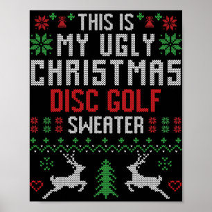 Detta Är Min Fula Jul Disc Golf Tröja Disc G Poster