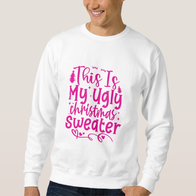 Detta Är Min Fula Jultröja Lång Ärmad Tröja (Framsida)
