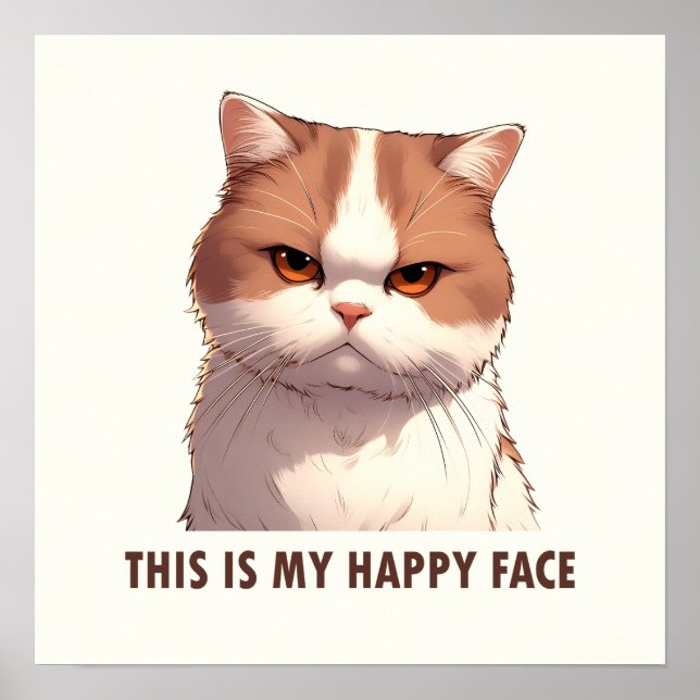Detta är min glada ilska Katt Poster (Framsidan)