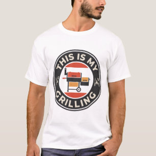 Detta är min grillning Bakgård BBQ Kokning Humor T Shirt