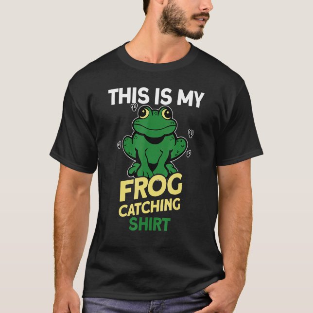 Detta är min groda som fångar 1 t shirt (Framsida)