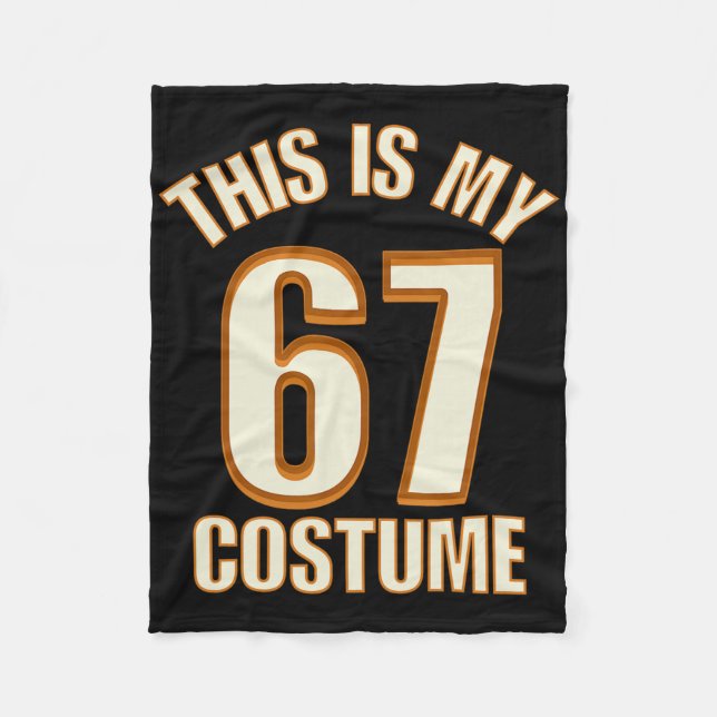 Detta Är Min Halloween 67 Kostym Lata Brainrot Mem Fleecefilt (Framsidan)