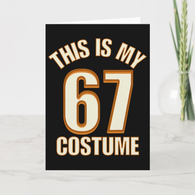 Detta Är Min Halloween 67 Kostym Lata Brainrot Mem Kort (Framsida)