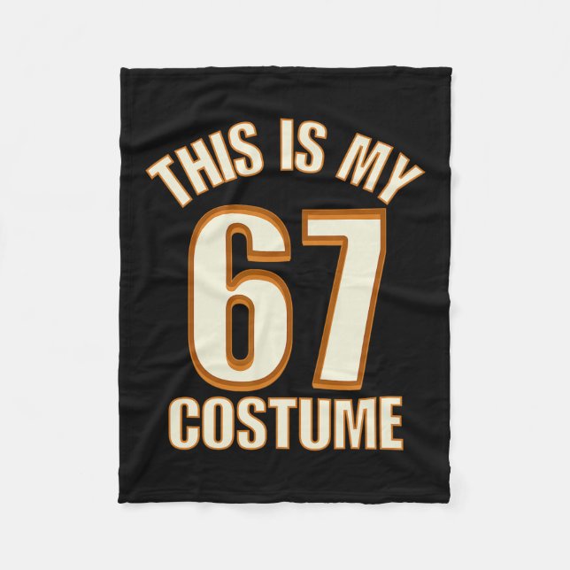 Detta är min Halloween 67-kostym Lazy Brainrot Mem Fleecefilt (Framsidan)