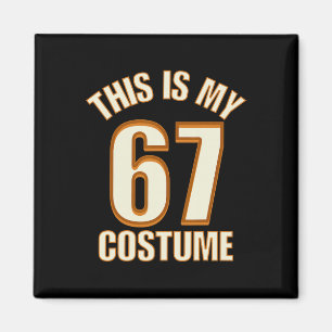 Detta är min Halloween 67-kostym Lazy Brainrot-mem Magnet