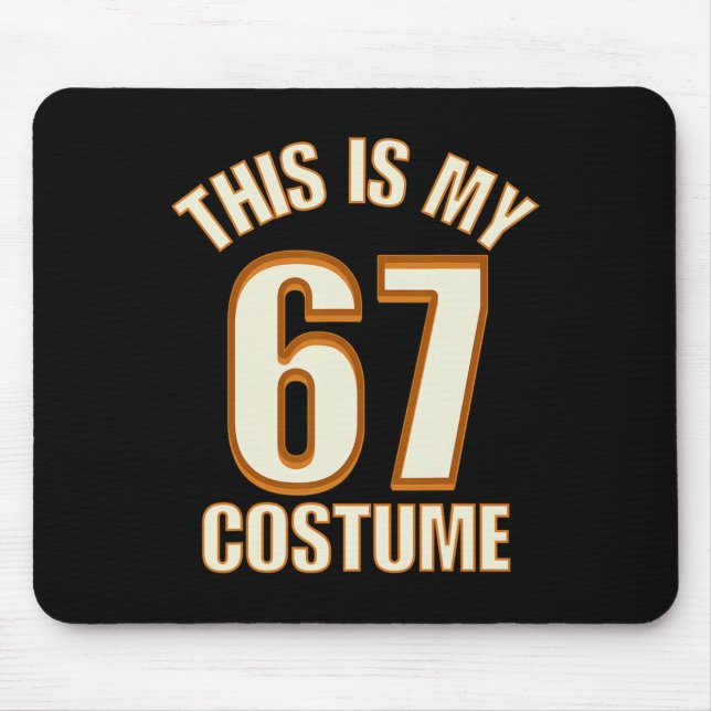 Detta är min Halloween 67-kostym Lazy Brainrot Mem Musmatta (Framsidan)