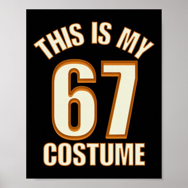 Detta är min Halloween 67-kostym Lazy Brainrot-mem Poster (Framsidan)