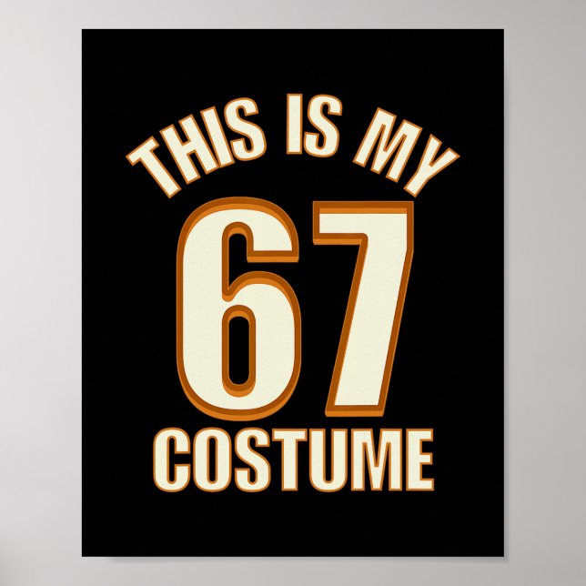Detta är min Halloween 67-kostym Lazy Brainrot Mem Poster (Framsidan)