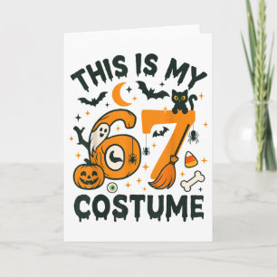 Detta är min Halloween 67 kostym meme sagt 6 7 Nu Kort