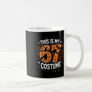 Detta Är Min Halloween 67 Kostym Nummer 6 7 Meme Kaffemugg