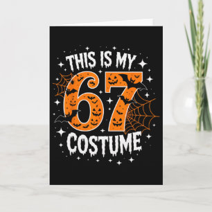 Detta är min Halloween 67-kostym nummer 6 7 meme Kort