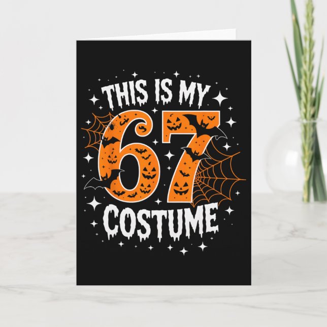 Detta är min Halloween 67-kostym nummer 6 7 meme  Kort (Framsida)