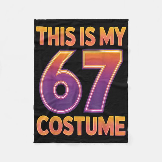 Detta är min Halloween 67-kostym nummer 6 7 meme s Fleecefilt (Framsidan)