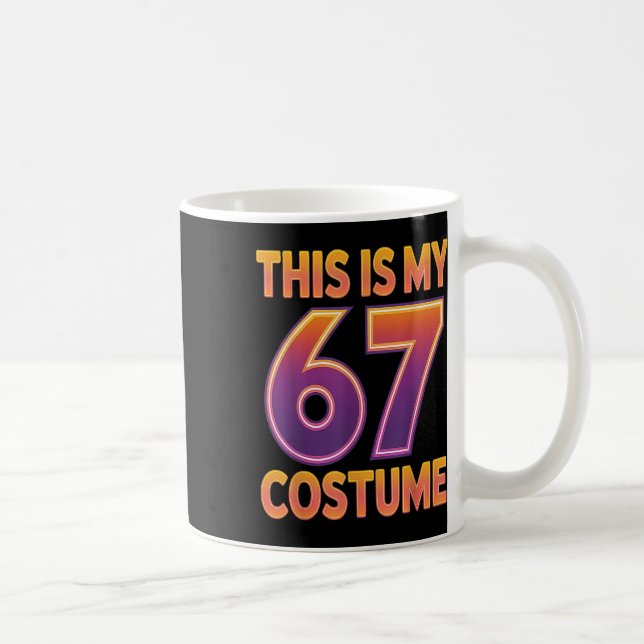 Detta är min Halloween 67-kostym nummer 6 7 Meme S Kaffemugg (Höger)